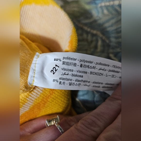 ZARA yellow orange high waisted jacquard Knit Stretch midi skirt. Size Small - Picture 13 of 13